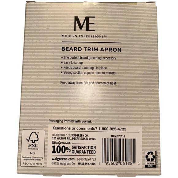 Beard Trim Apron – Grooming Catcher Cape with Neck Strap, Suction Cups & Carrier - Picture 2 of 4